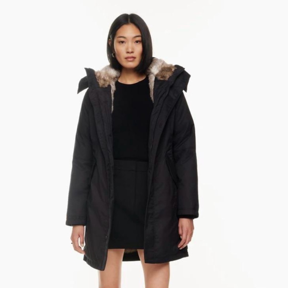 Babaton Aritzia Oskar Parka Fur Lined Detachable Hood Goose Down Jacket Coat S